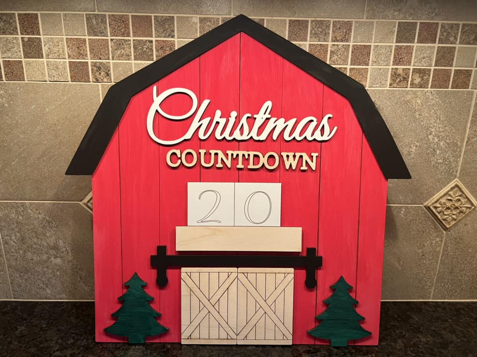 Christmas countdown barn