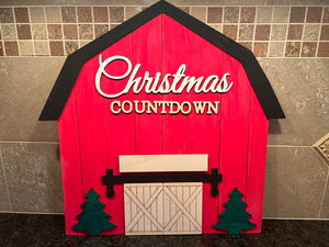 Christmas countdown barn