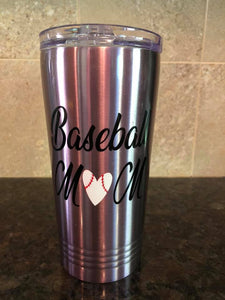 Baseball Mom Metal Tumbler