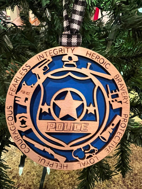 Police Christmas Ornament