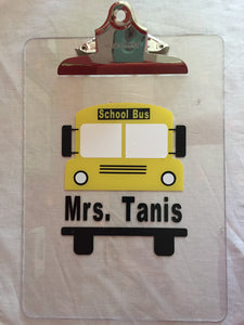 School Bus Clipboard