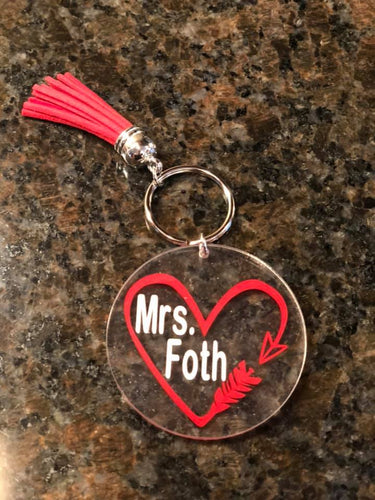 Teacher Valentines Day keychains